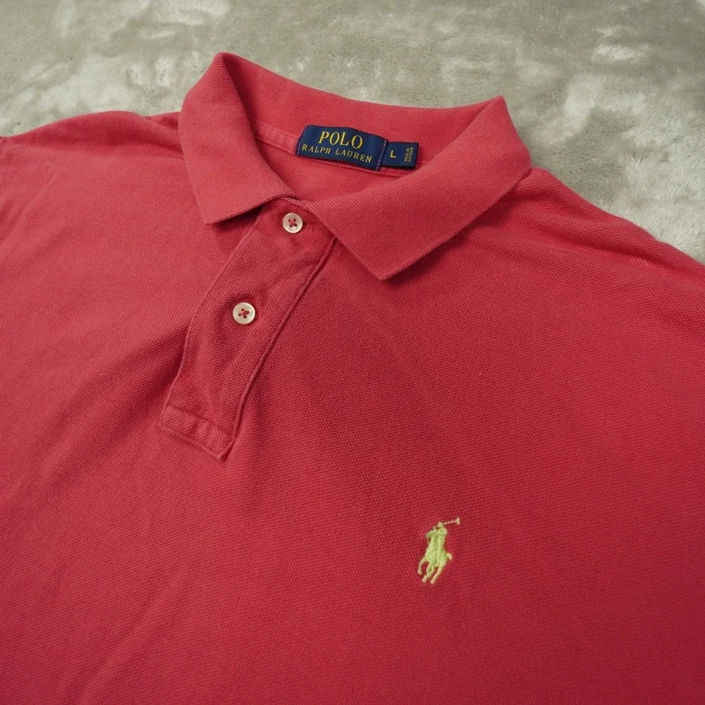 Polo Ralph Lauren Polo Shirt Men's Large Red Preppy Short Sleeve Classic